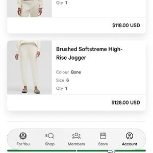 Lululemon Brushed Softstreme Ribbed High Rise Jogger Pants